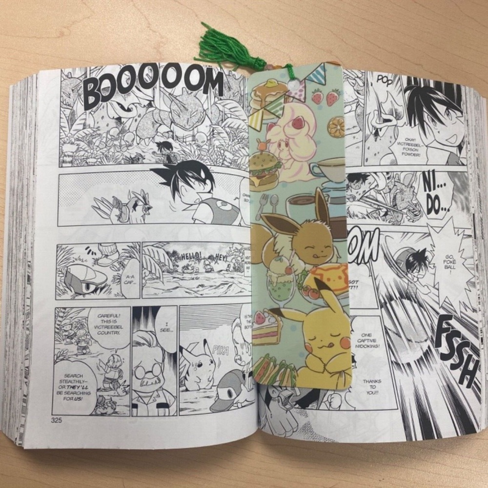 POKEMON Bookmark! *BRAND NEW* Cute/Snacks/Food - Eevee, Pikachu, Alcremie!